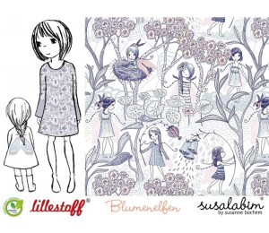 Bio Jersey Lillestoff - Blumenelfen